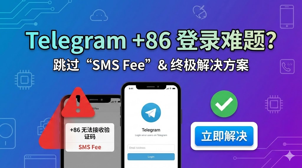Telegram +86 手机号无法登录？教你跳过“SMS Fee”及收不到验证码的终极解决方案